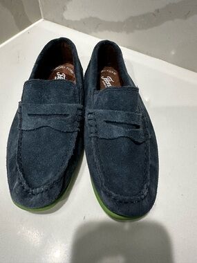 Florsheim Jasper Driver Jr Boys' Youth Slip On Size 13M Navy Blue Leather